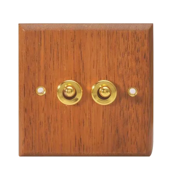 Houten wandlichtschakelaar